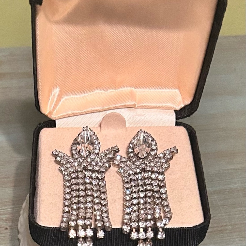 Statement Rhinestone Earrings - Picture 2 of 4